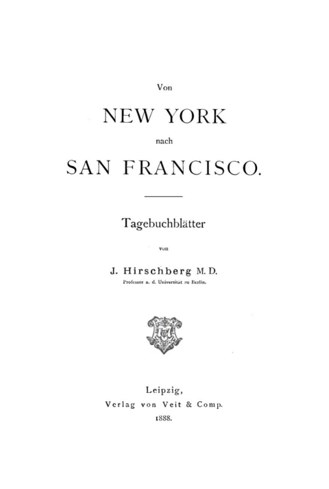 Cover image for book Von New York nach San Francisco