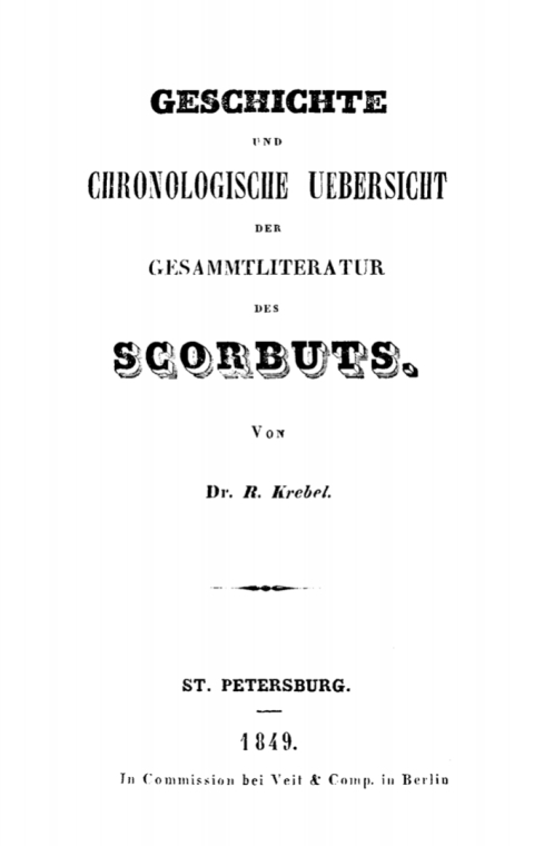 Cover image for book Geschichte und chronologische Uebersicht der Gesammtliteratur des Scorbuts