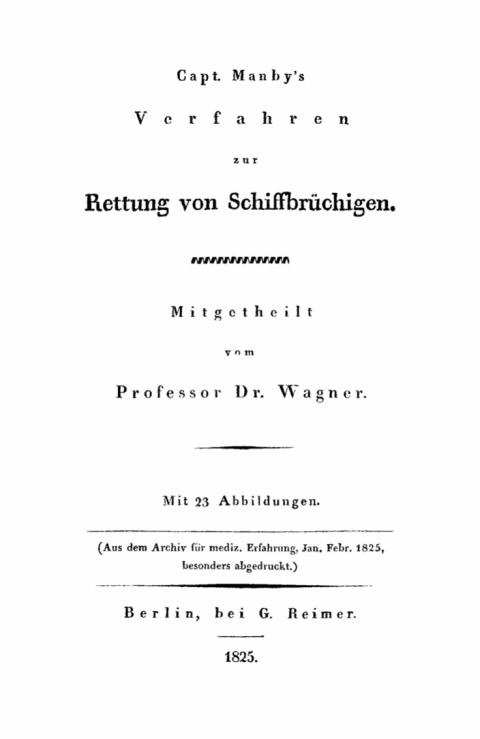 Cover image for book Capt. Manby’s zur Rettung von Schiffbrüchigen