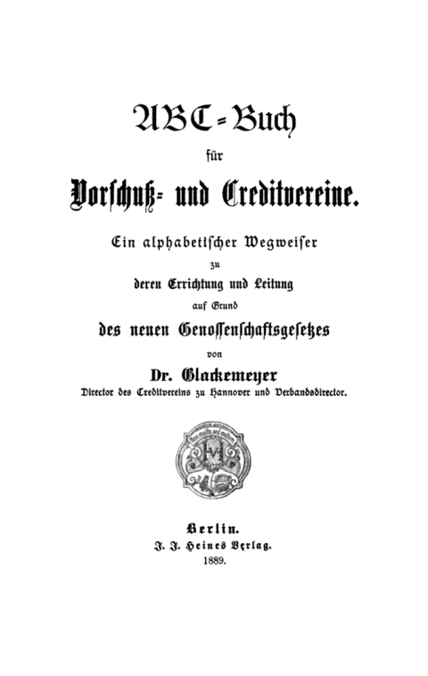 Cover image for book ABC-Buch für Vorschuß- und Creditvereine