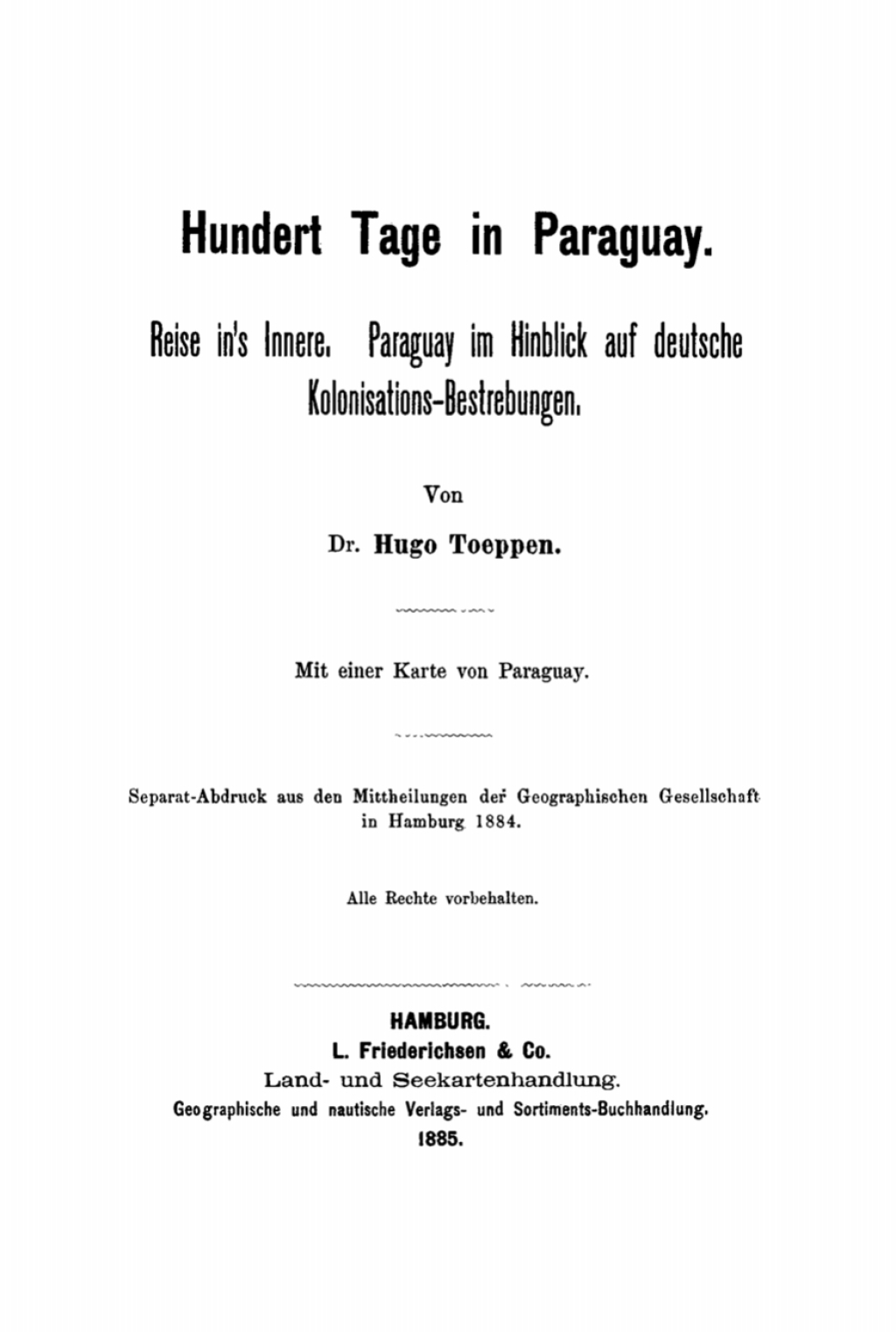 Page Fidelity Hundert Tage in Paraguay; $148.73