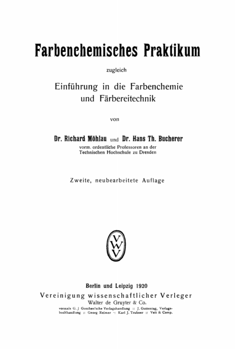 Cover image for book Farbenchemisches Praktikum