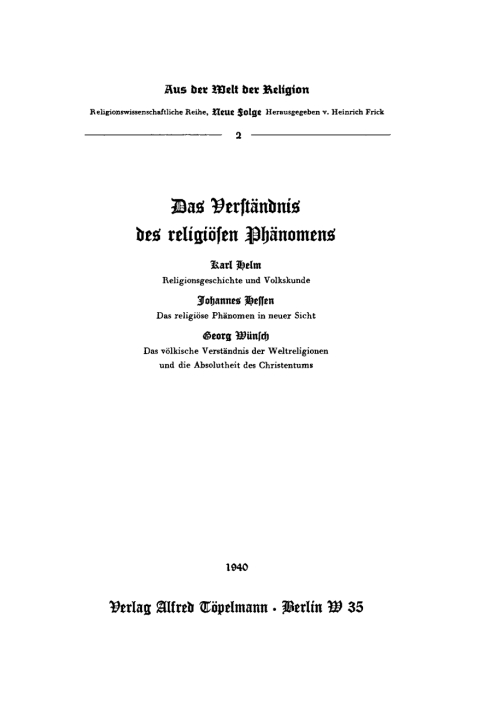 Cover image for book Zum Verständnis des religiösen Phänomens