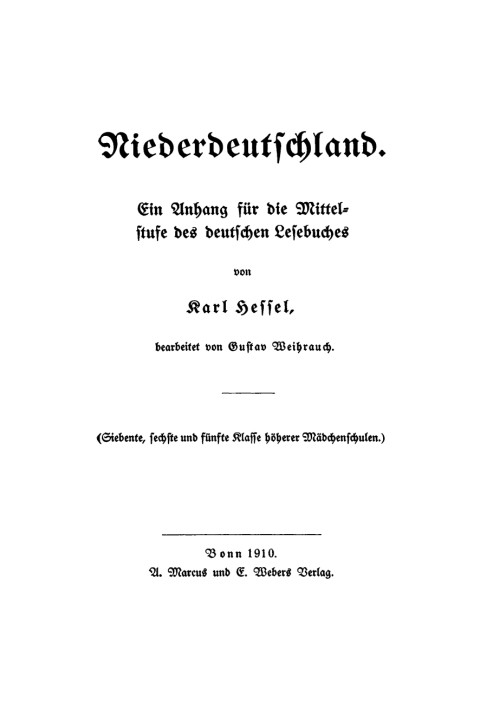Cover image for book Niederdeutschland