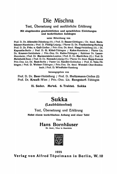 Cover image for book Sukka (Laubhüttenfest)