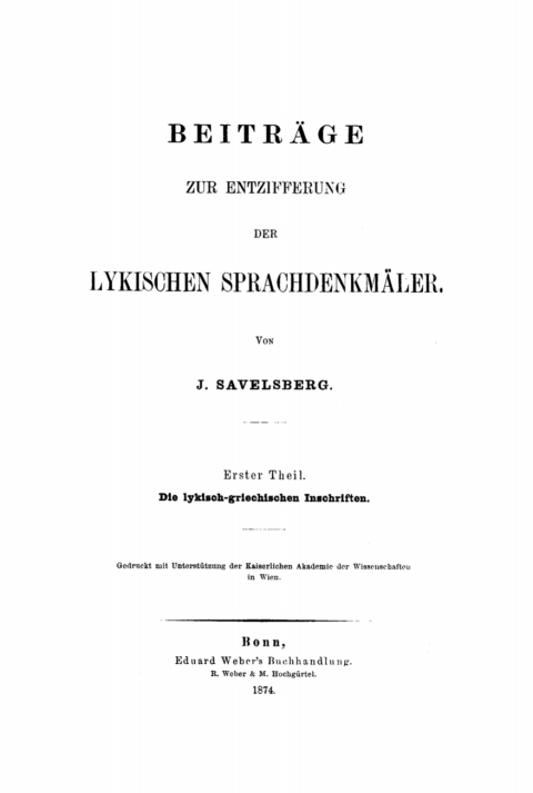 Cover image for book Die lykisch-griechischen Inschriften