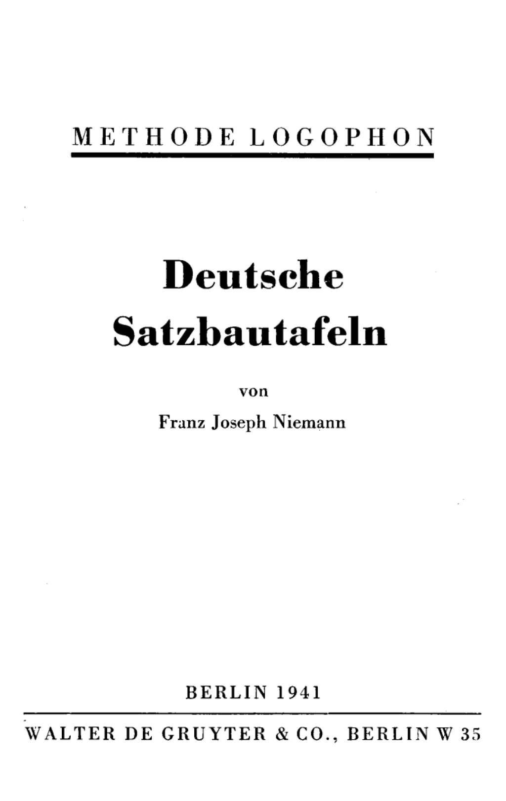 Page Fidelity Methode Logophon – Deutsche Satzbautafeln; $148.73