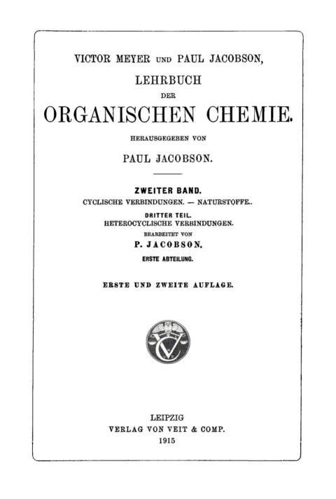 Cover image for book Cyclische Verbindungen. – Naturstoffe, Teil 3: Heterocyclische Verbindungen, Abt. 1