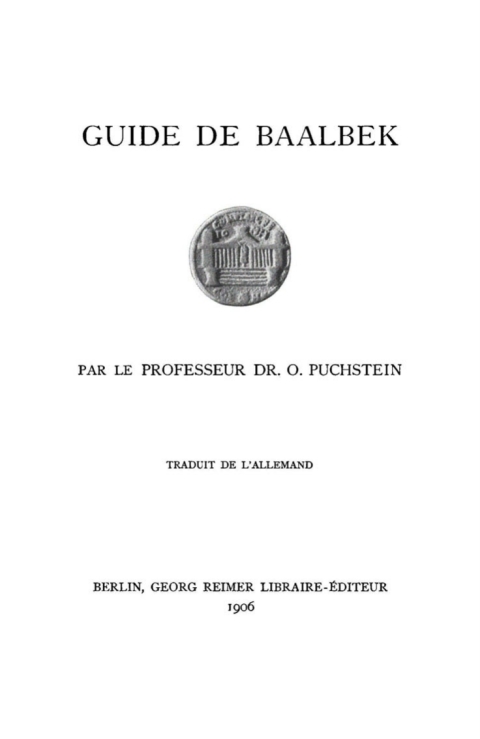 Cover image for book Guide de Ba‘albek