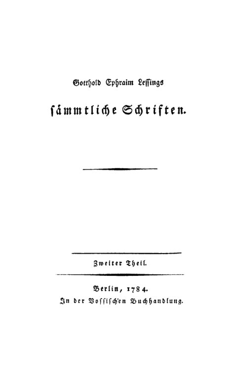 Cover image for book Gotthold Ephraim Lessing: Gotthold Ephraim Lessings Vermischte Schriften. Teil 2