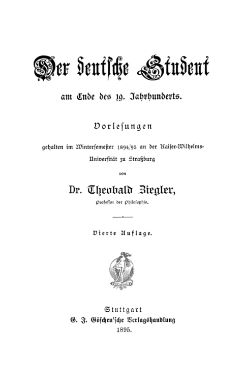 Cover image for book Der deutsche Student am Ende des 19. Jahrhunderts