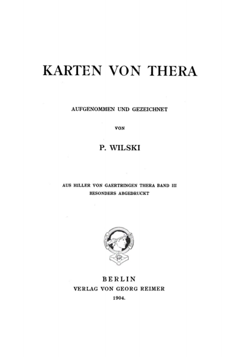Cover image for book Karten von Thera
