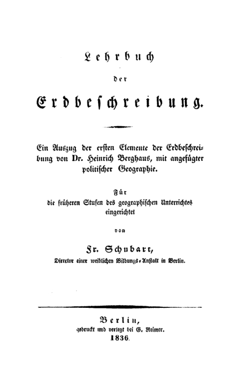 Cover image for book Lehrbuch der Erdbeschreibung