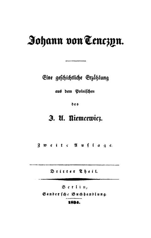 Cover image for book Johann von Tenczyn. Teil 3