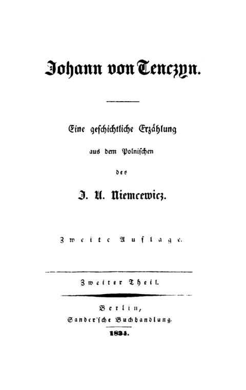 Cover image for book Johann von Tenczyn. Teil 2