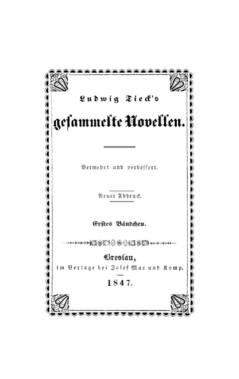 Cover image for book Ludwig Tieck: Ludwig Tieck’s gesammelte Novellen. Bändchen 1