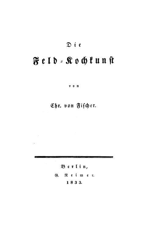 Cover image for book Die Feld-Kochkunst