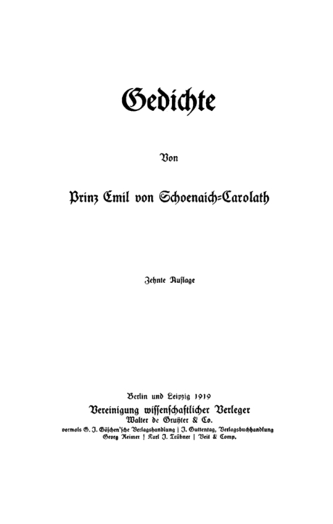 Cover image for book Gedichte