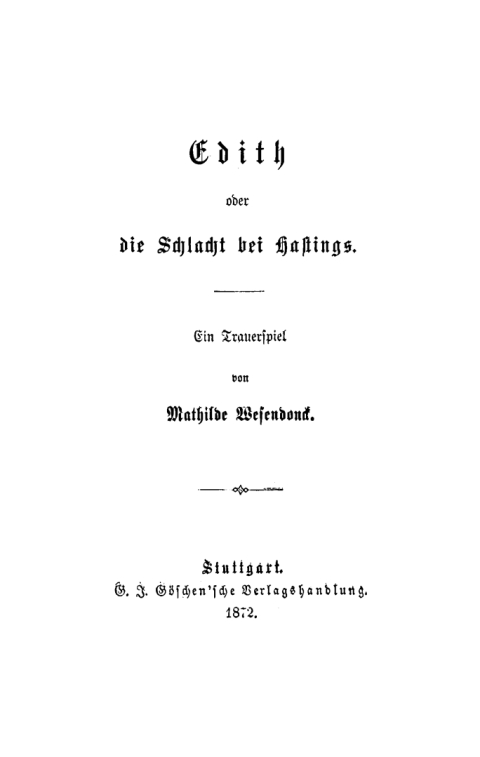 Cover image for book Edith oder die Schlacht bei Hastings