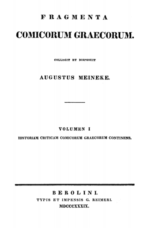 Cover image for book Historia critica comicorum graecorum