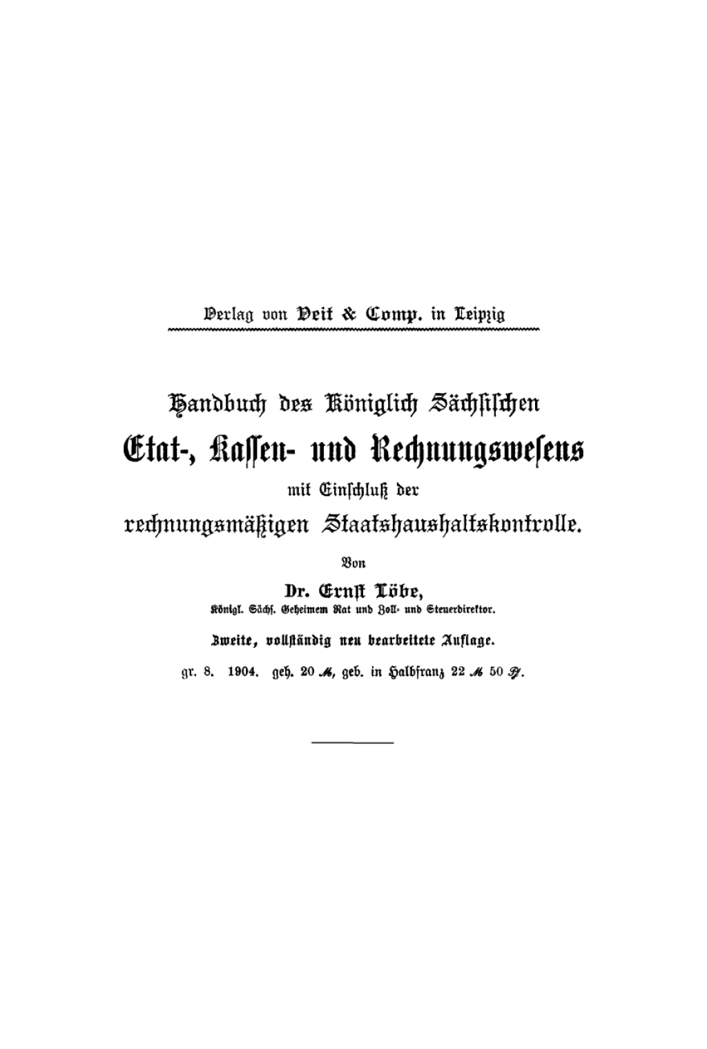 Page Fidelity Der Staatshaushalt Königreichs Sachsen; $148.73