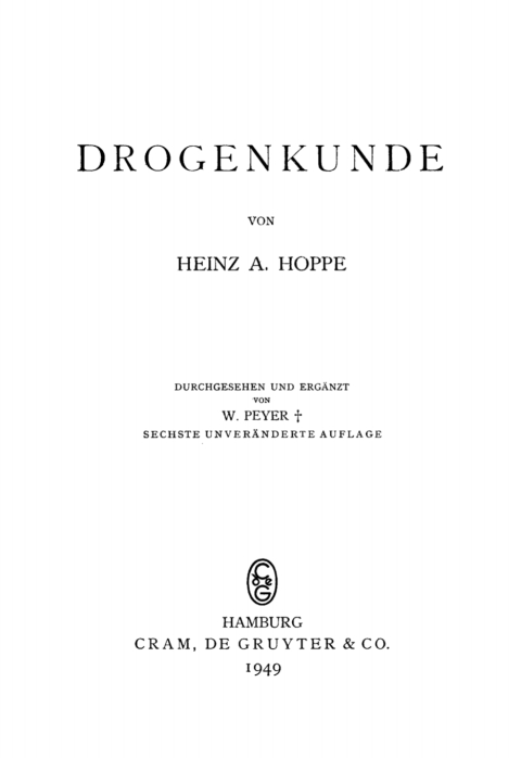 Cover image for book Drogenkunde