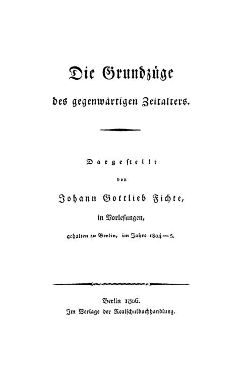 Cover image for book Die Grundzüge des gegenwärtigen Zeitalters