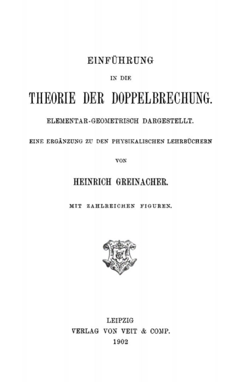 Cover image for book Einführung in die Theorie der Doppelbrechung