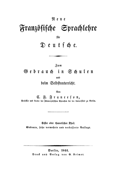 Cover image for book Erster oder theoretischer Theil