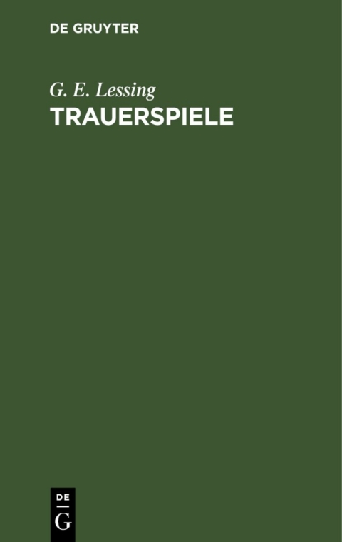 Cover image for book Trauerspiele
