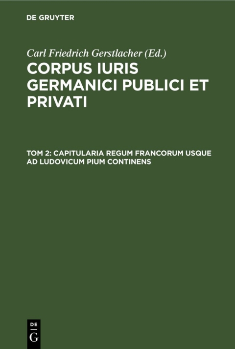 Cover image for book Capitularia regum Francorum usque ad Ludovicum Pium continens