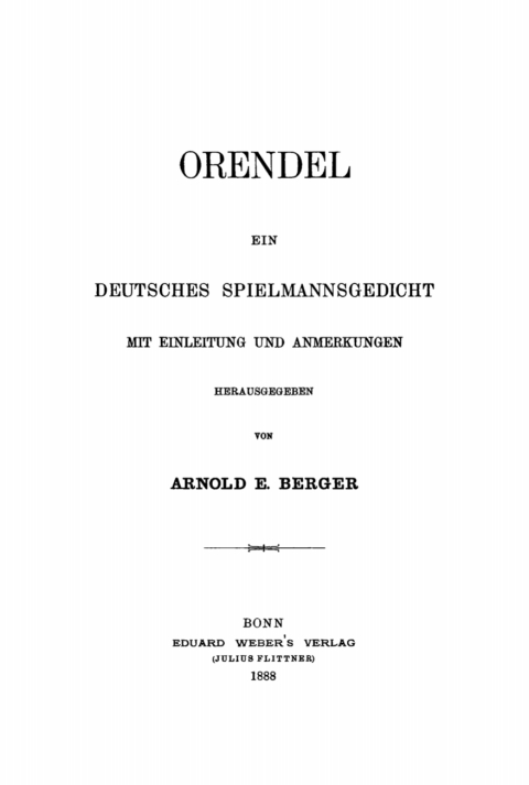 Cover image for book Orendel