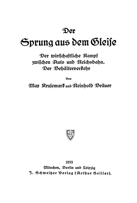 Cover image for book Der Sprung aus dem Gleise
