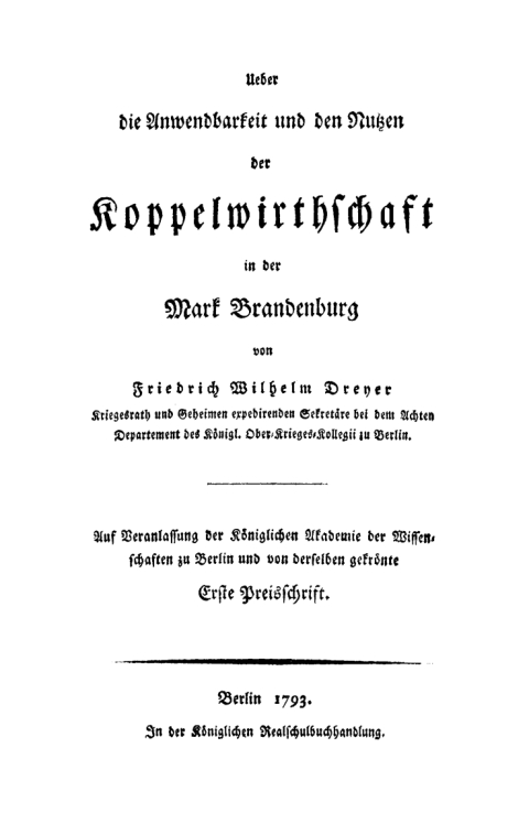 Cover image for book Ueber die Anwendbarkeit und den Nutzen der Koppelwirthschaft in der Mark Brandenburg
