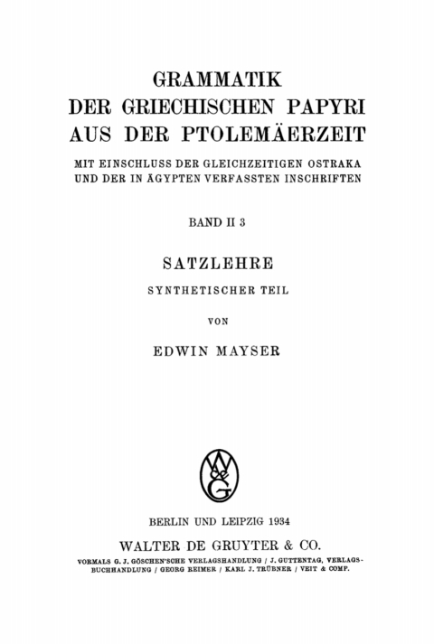 Cover image for book Synthetischer Teil