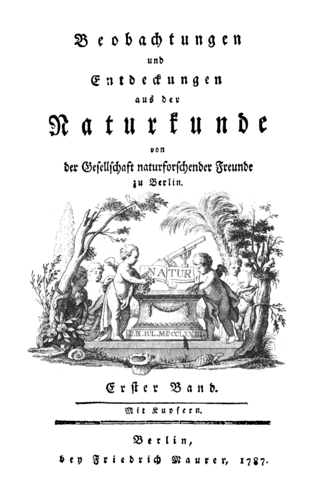 Page Fidelity Beobachtungen und Entdeckungen aus der Naturkunde. Band 1; $148.73
