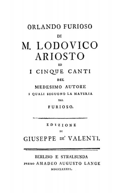 Cover image for book Poeti, Volume 2: Orlando furioso ed i cinque canti
