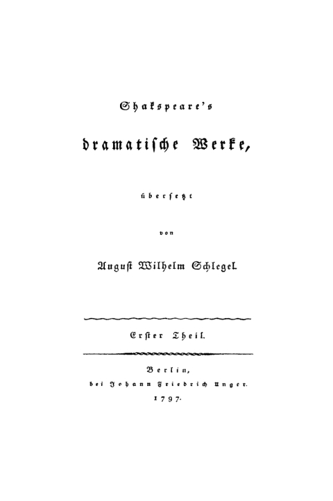 Cover image for book William Shakespeare: Shakspeare’s dramatische Werke. Teil 1