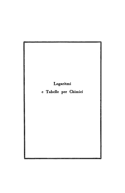 Cover image for book Logaritmi e Tabelle per Chimici