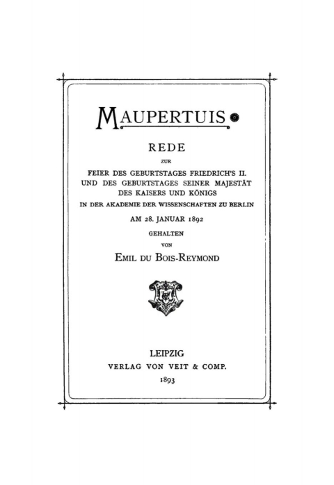 Cover image for book Maupertuis