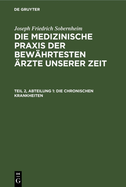 Cover image for book Die chronischen Krankheiten