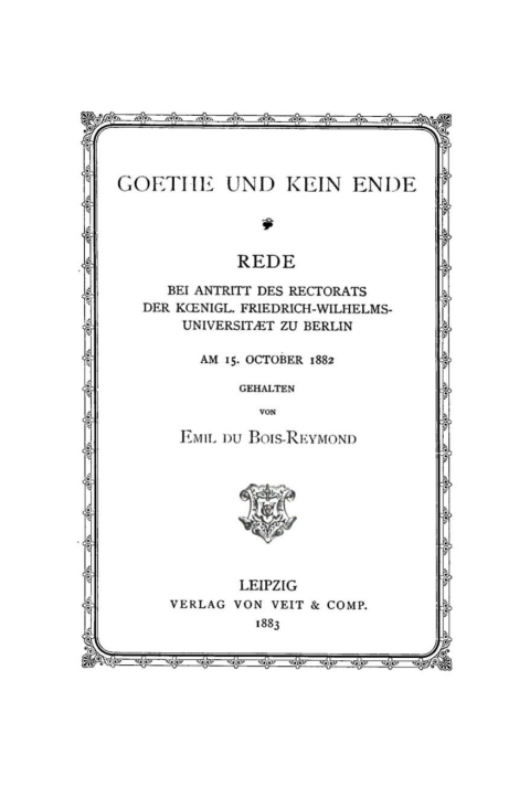 Cover image for book Goethe und kein Ende