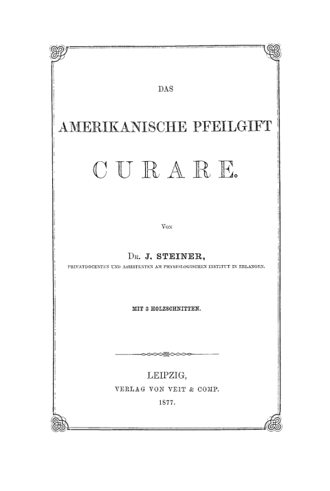 Cover image for book Das amerikanische Pfeilgift. Curare