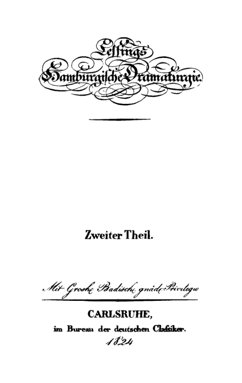 Cover image for book Gotthold Ephraim Lessing: Hamburgische Dramaturgie. Teil 2