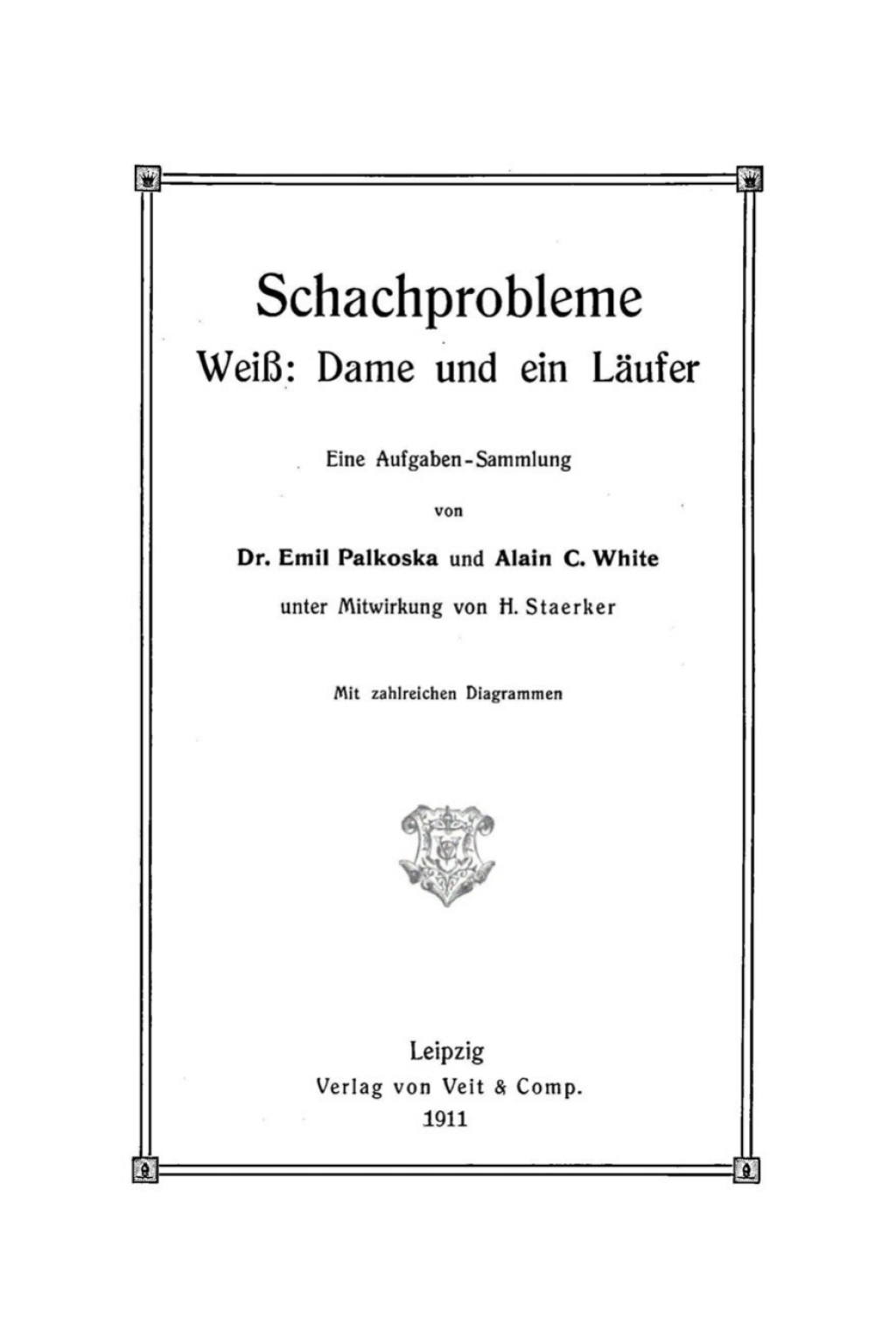 Page Fidelity Schachprobleme Weiß: Dame und ein Läufer; $148.73