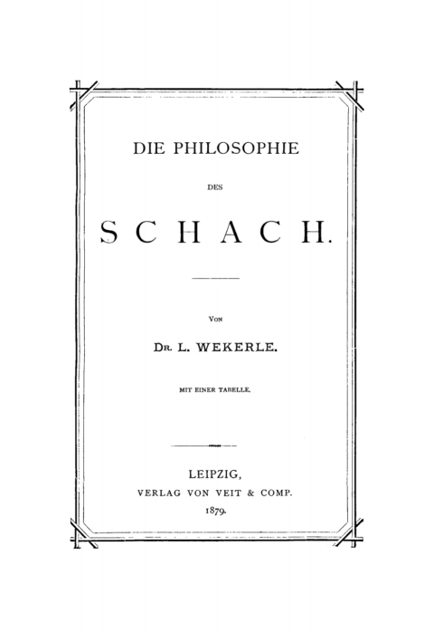 Cover image for book Die Philosophie des Schach