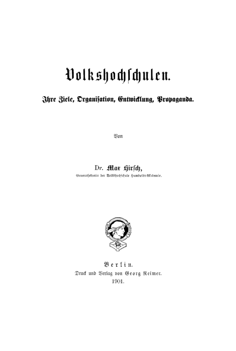 Cover image for book Volkshochschulen