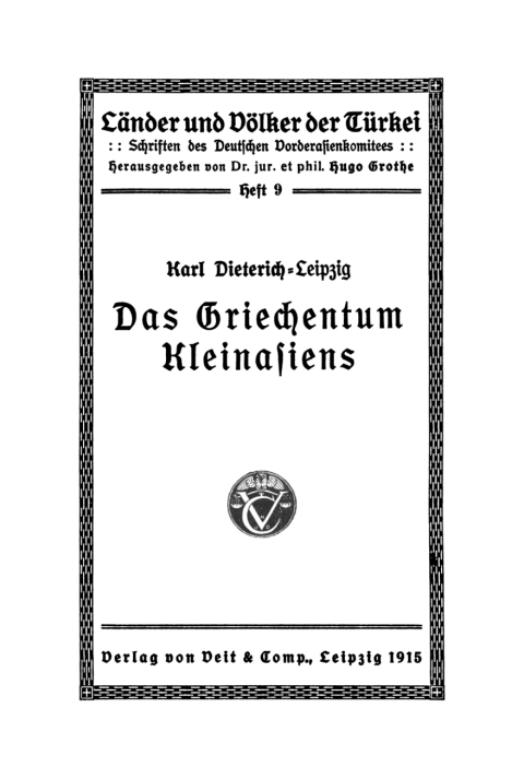 Cover image for book Das Griechentum Kleinasiens