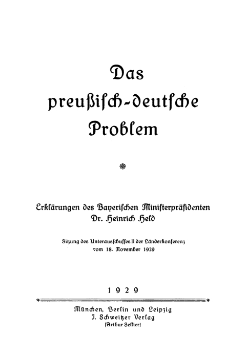 Cover image for book Das preußisch-deutsche Problem