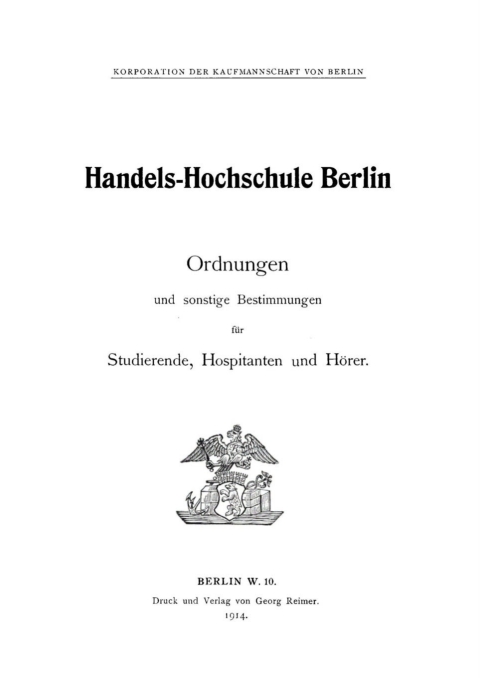 Cover image for book Ordnungen und sonstige Bestimmungen für Studierende, Hospitanten und Hörer